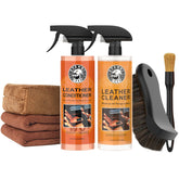 Stemni kit front packaging showing all six included leather care pieces