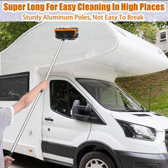Stemni long handle assembled cleaning a truck roof for safe reach