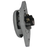 Stens seat switch front view showing switch body and mounting points for easy replacement