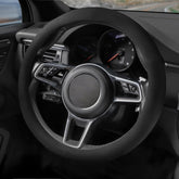SthExtra suede cover front view showing sleek black finish and fit benefit