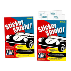 STICKER SHIELD front packaging showing contents and benefits