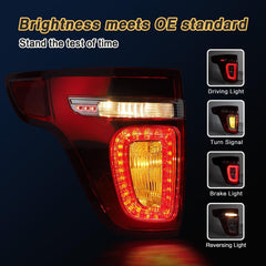 STRAUTOS tail light installed on 2013 Ford Explorer demonstrating OEM fit