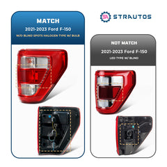 STRAUTOS tail light installed on Ford F-150 rear demonstrating direct fit