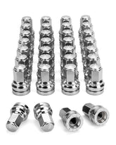 SUCOSO front view of 32-piece lug nut set showing chrome finish and complete kit