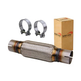 SUISFLXGRO front-facing flex pipe showing inlet and outlet, durable connection benefit