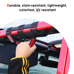 sukemichi installed on jeep front roll bar demonstrating easy reach and passenger support