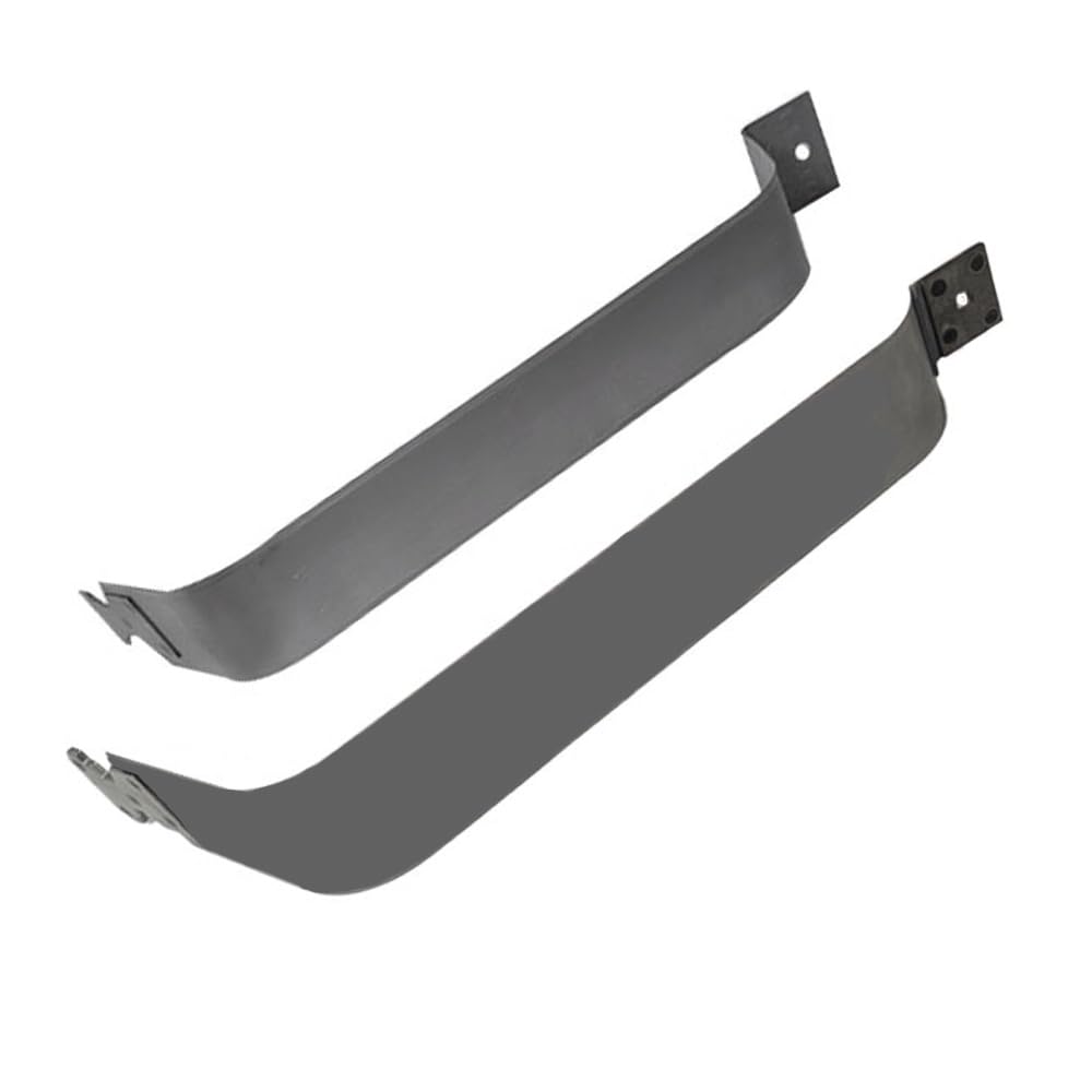 SUMECARGO front view of fuel tank straps showing durable finish and corrosion resistance