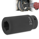 Sunluway 22mm socket front view showing hex opening and fit, brand reliability