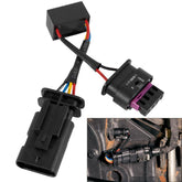 Sunluway harness front view showing plug-and-play connectors and easy installation benefit