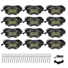 SUNPIE lights installed under vehicle at night, even undercarriage visibility benefit