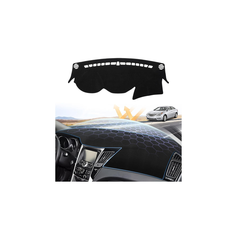 Sunsdrew front view of dash cover showing tailored fit and styling benefit
