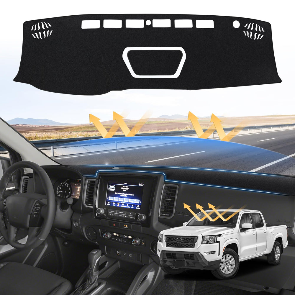 Sunsdrew dash cover front view showing tailored fit and improved cabin look