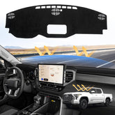 Sunsdrew front view of dash cover showing precise fit and enhanced interior look