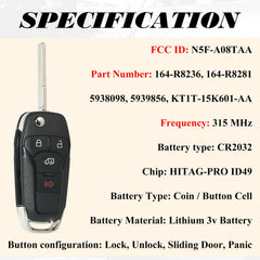 SUPALAND battery pre-installed inside fob for immediate programming ability