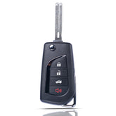 SUPALAND front view of 4-button fob, clear replacement fit for Toyota