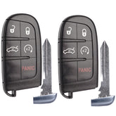 SUPALAND front view of two key fobs showing button layout and easy recognition