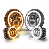 SUPAREE front view of packaged headlight and fog combo showing full kit and benefits