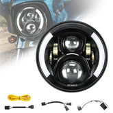 SUPAREE 7-inch headlight front view showing bright white beam benefit