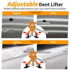 Super PDR bridge dent puller close-up rubber feet protect paint and prevent skidding