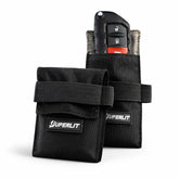SUPERLIT front packaging showing two Faraday pouches and benefits
