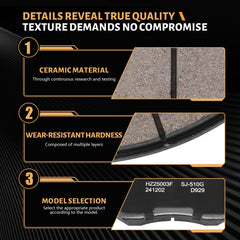 SUPLABEL ceramic friction surface close-up showing slots for better heat dissipation