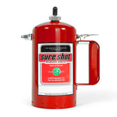 SURE SHOT front view of red A1000R canister showing durable finish and handle benefit