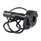 Surron throttle handle front view showing fit and styling benefit