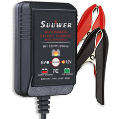 Suuwer long 12FT cable with clamps and OT terminals, provides flexible installation options