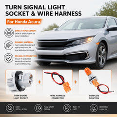 Svicari installed in vehicle front view restoring a bright functioning turn signal