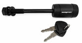 Swagman front view of locking hitch pin showing secure fit and stability