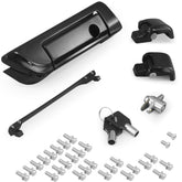 SWESGI front view of black tour trunk latch showing clean fit and reliable operation