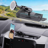 SwiftGaze front-mounted on Ram dash showing secure OEM fit and improved visibility