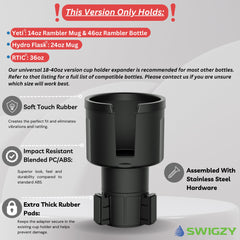Swigzy soft rubber top close-up protects bottles and eases removal