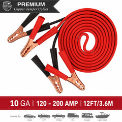 Swiss Safe heavy-duty jumper cables close-up for reliable battery starts