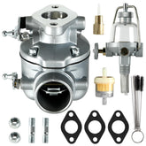 sworwin carburetor front view showing mounting flanges and ports for accurate fit