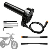 SWRXEarn front view of full-twist throttle showing ergonomic grip and durable finish