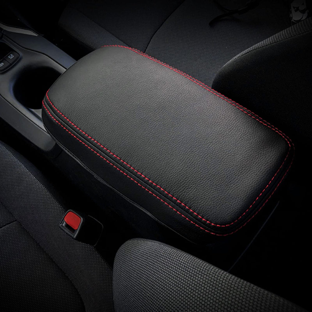 SXCY front view of armrest cover showing fit and branded finish for protection