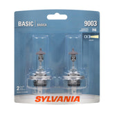 SYLVANIA 9003 packaging front showing bulbs and benefits