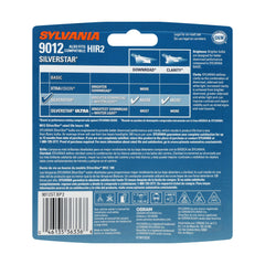 SYLVANIA 9012 SilverStar single bulb close-up highlighting construction for reliable fit