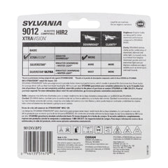 SYLVANIA two 9012 bulbs removed from box for quick replacement benefit
