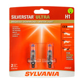 SYLVANIA H1 SilverStar Ultra front packaging showing two bulbs and branding for easy selection