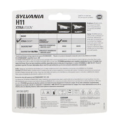 SYLVANIA close-up of H11 filament highlighting durable construction and consistent output