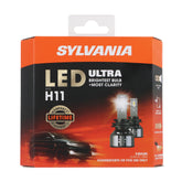 SYLVANIA H11 LED front view showing plug-and-play design and easy replacement