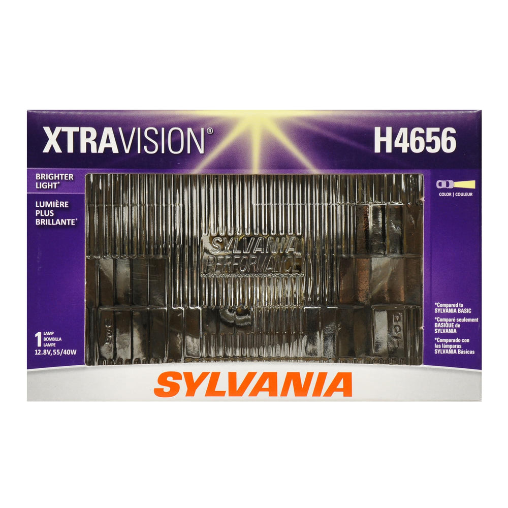 SYLVANIA H4656 front view showing sealed-beam clarity and reliable fit