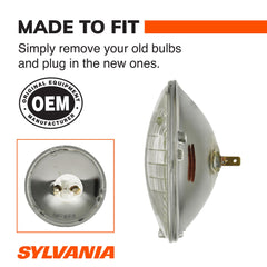SYLVANIA H5001 installed in headlight housing demonstrating direct fit