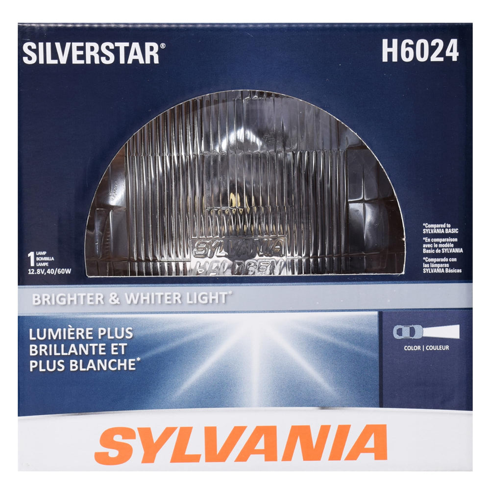 SYLVANIA H6024 front view showing lens and sealed-beam benefit improved visibility