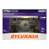 SYLVANIA H6054 front view showing lens and housing for improved road visibility