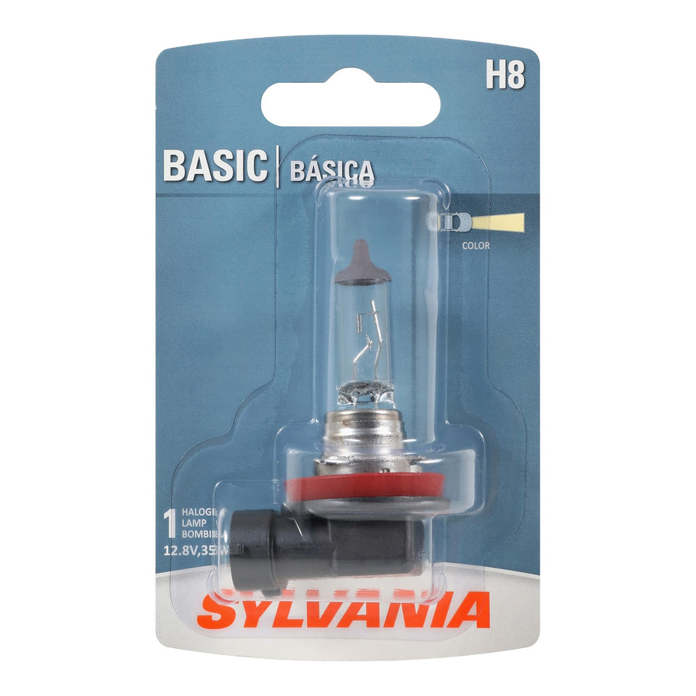 SYLVANIA H8 front view showing bulb shape and quick-fit benefit