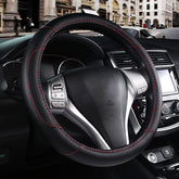 szttswamp front view steering wheel cover showing sleek black finish and sport look