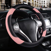 szttswamp front view of pink steering wheel cover, enhances interior style